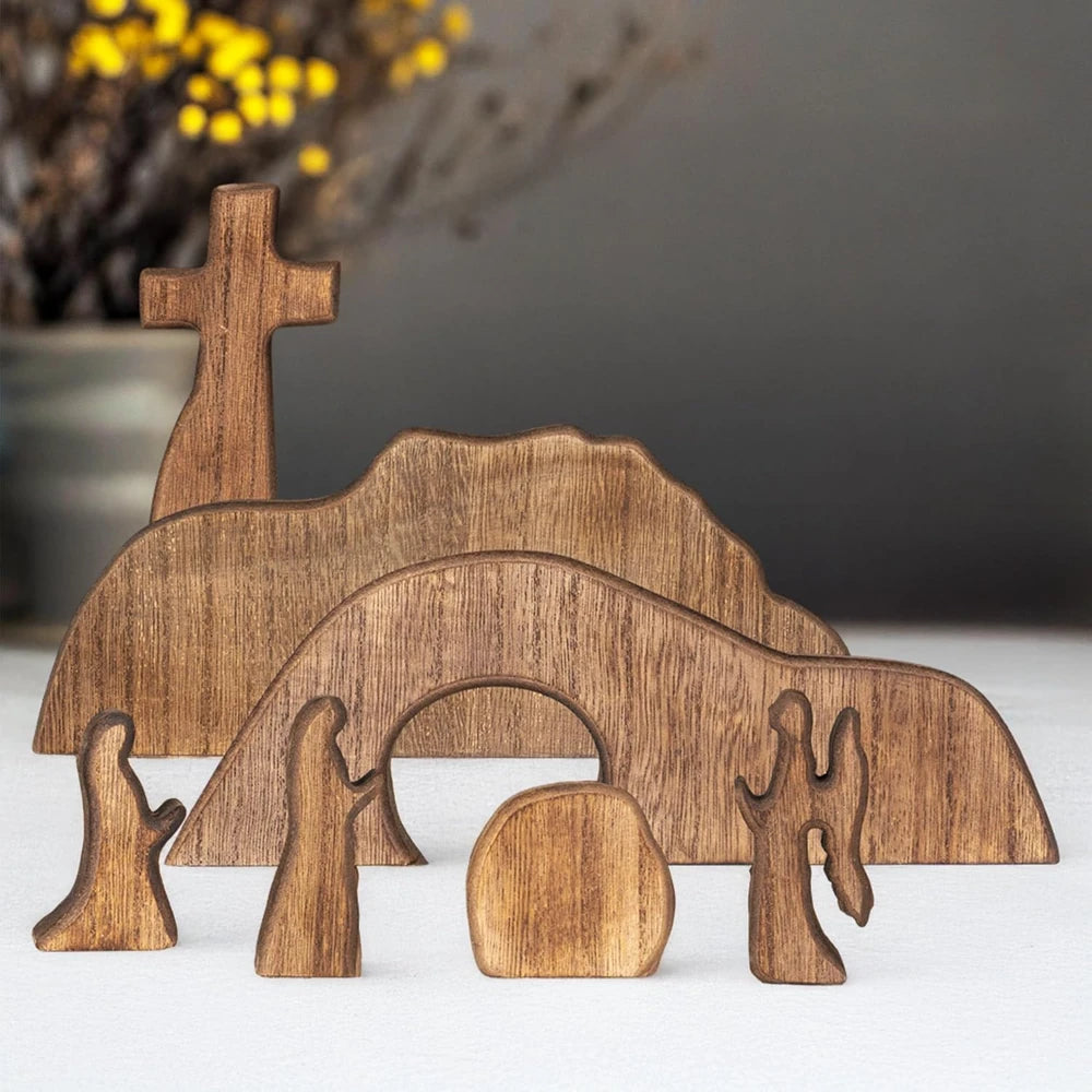 Risen Cross Wood Set