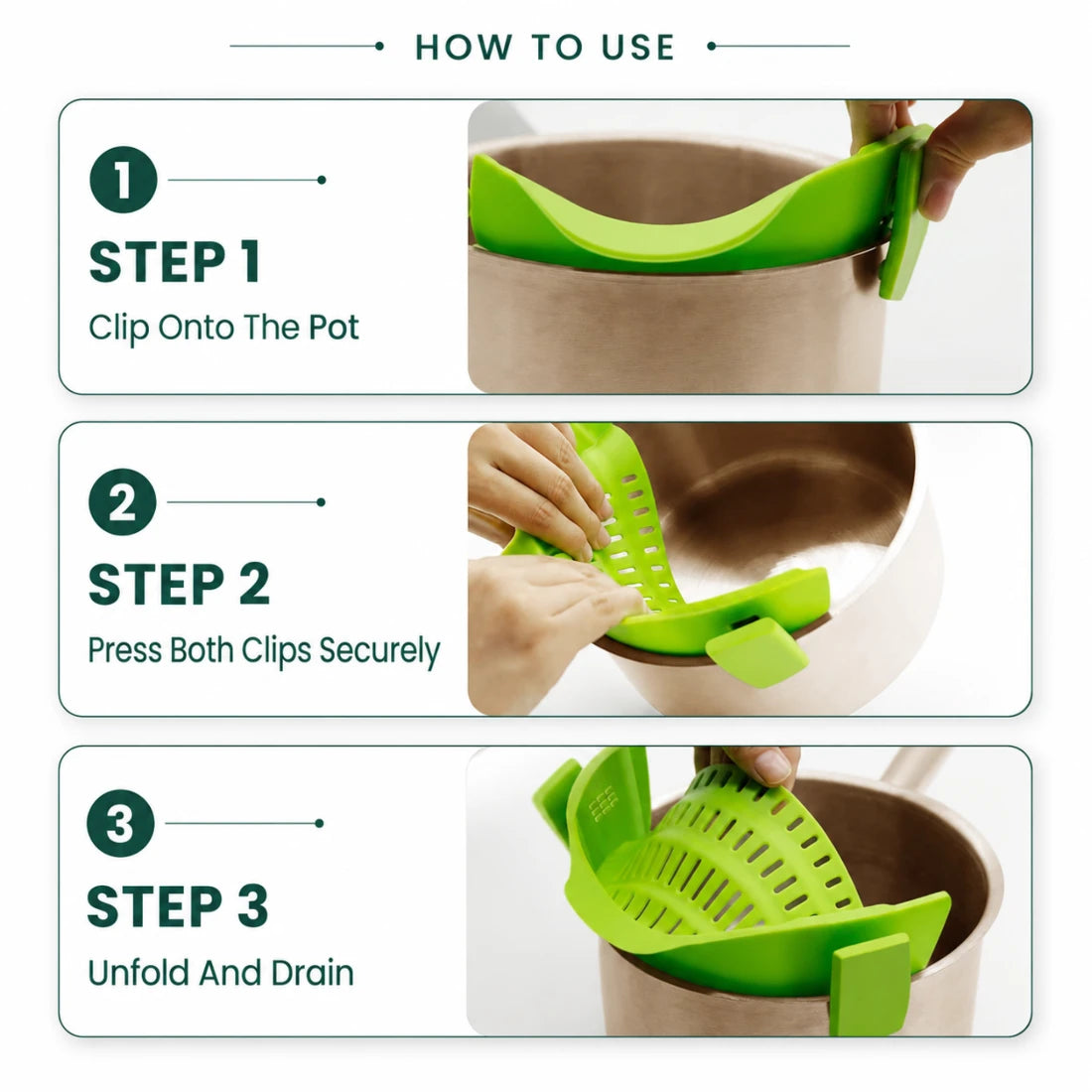 Tavira Clip-On Strainers