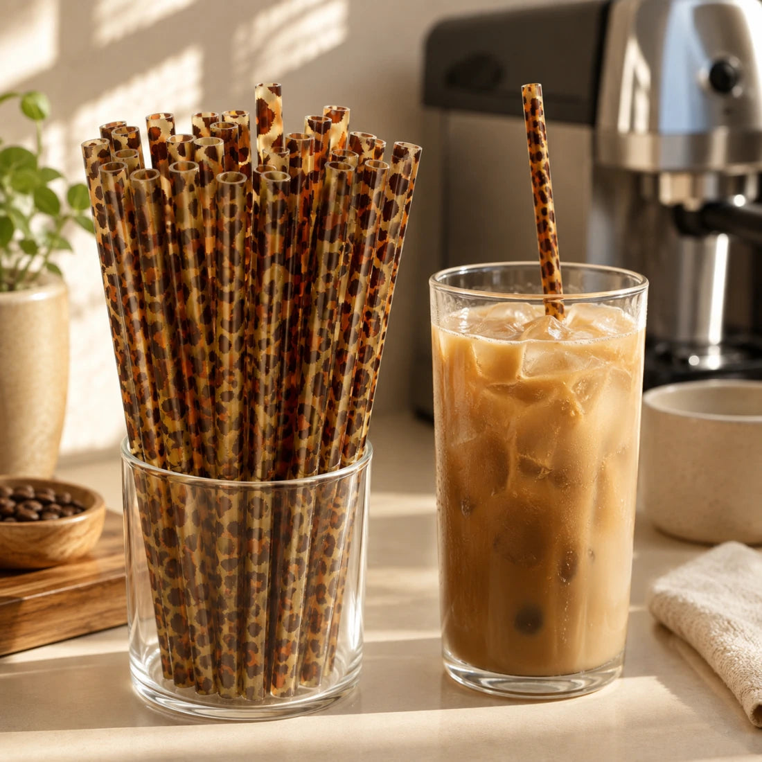 Savanna Leopard Straw Set