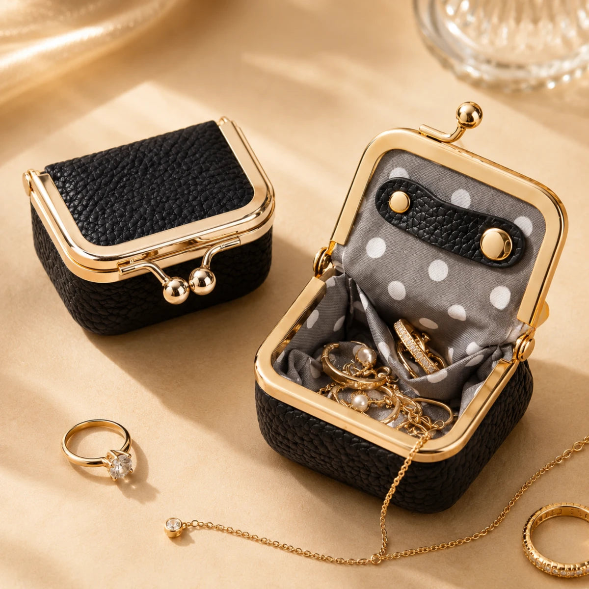 Velour Mini Jewelry Box