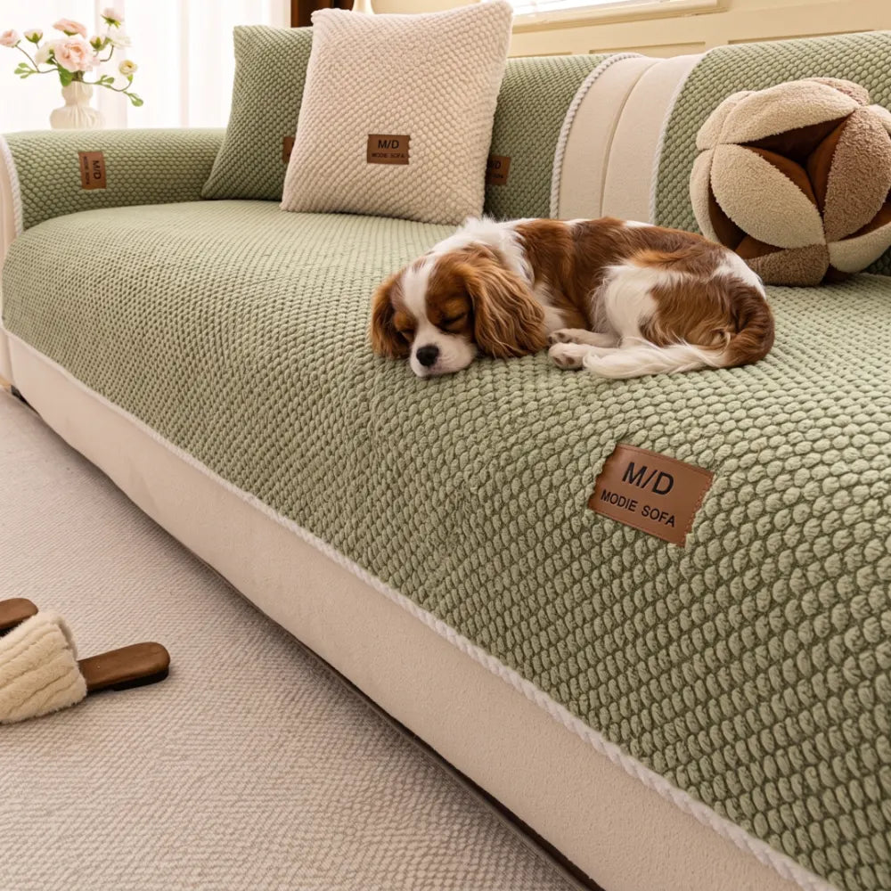 Plush Non-Slip Sofa Cover