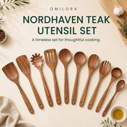 Nordhaven Teak Utensil Set