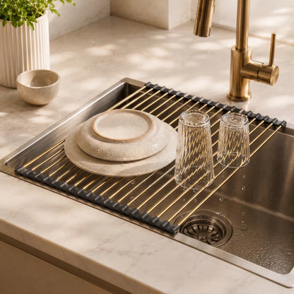 Liora Gold Dish Drain Rack