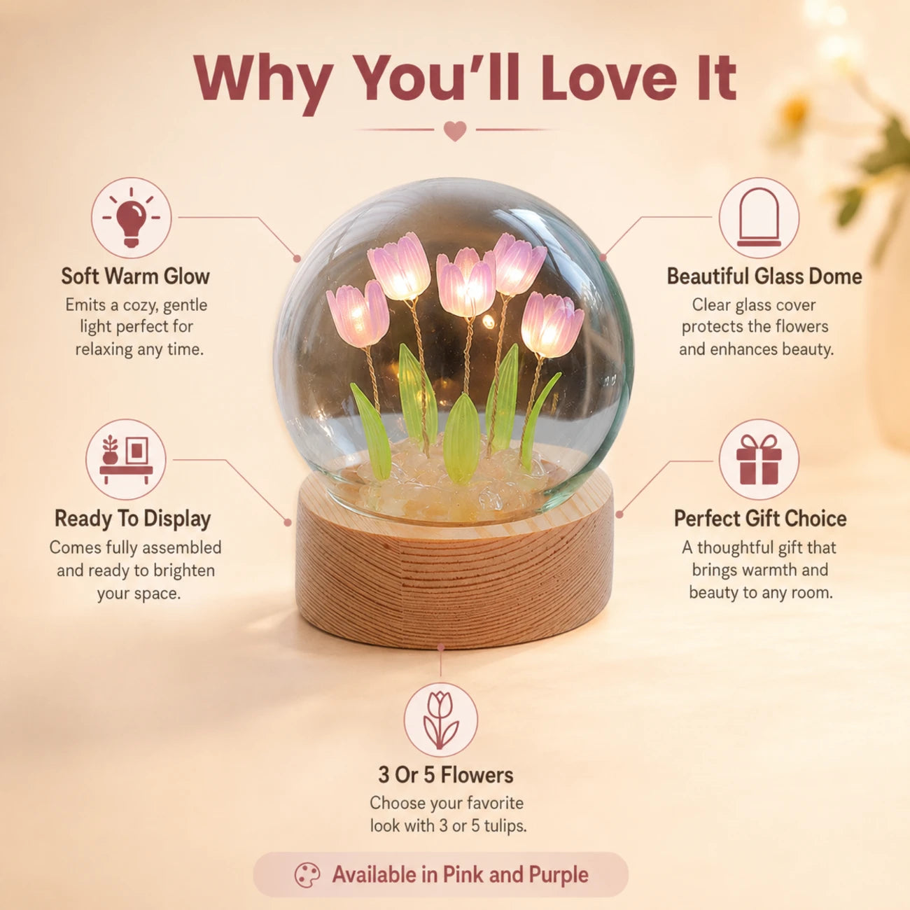 Elara Glowing Tulip Lamp
