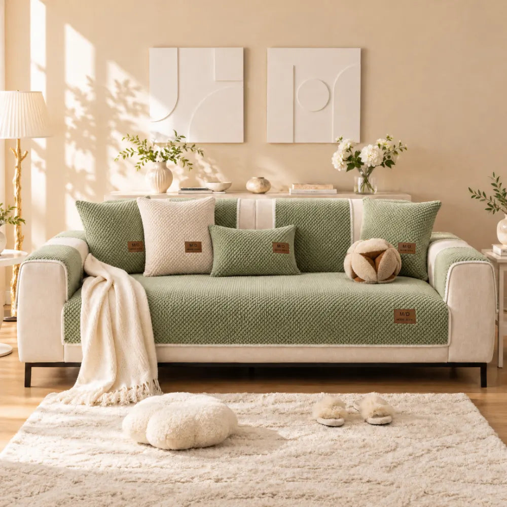 Plush Non-Slip Sofa Cover