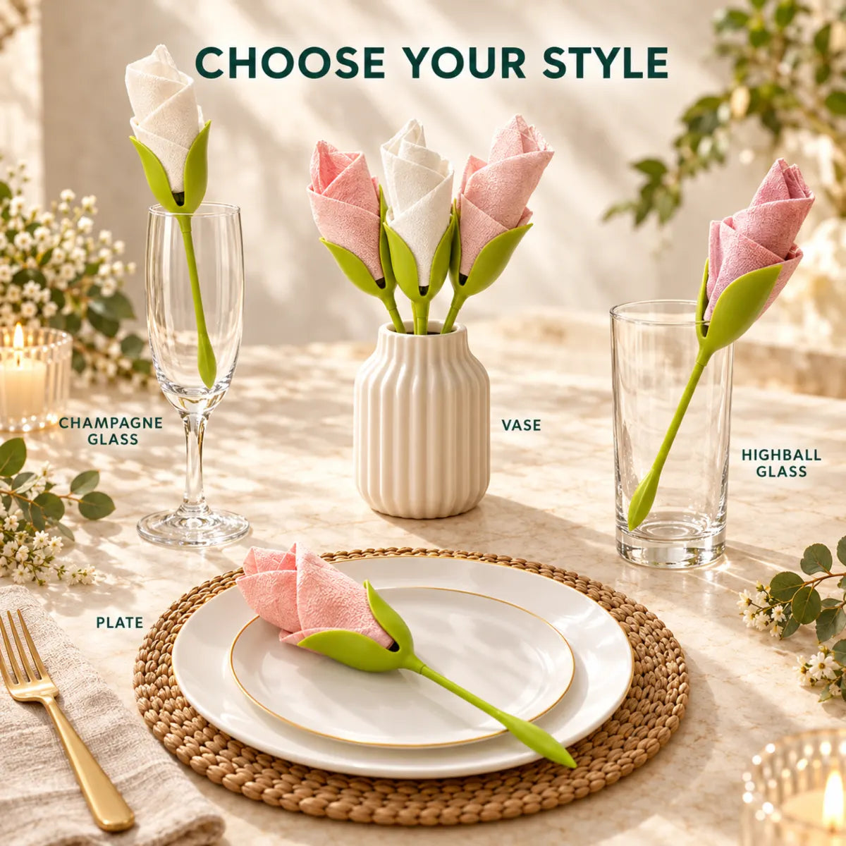 Rosalie Flower Napkin Holders