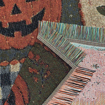 Vintage Halloween Woven Blanket
