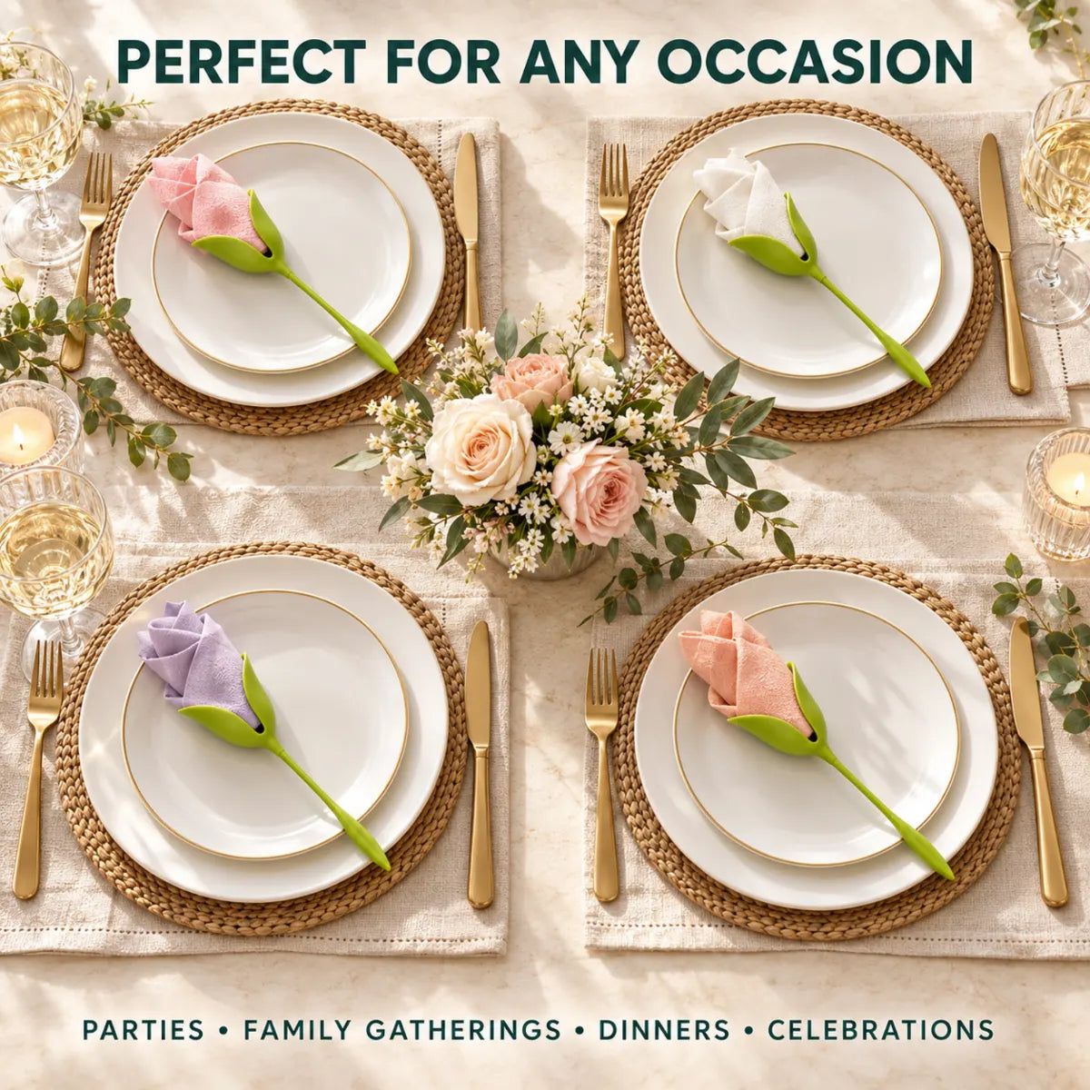Rosalie Flower Napkin Holders