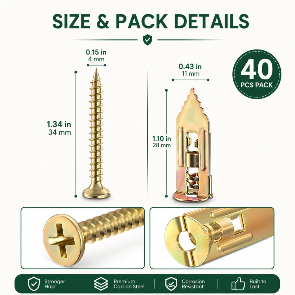 No-Drill Wall Anchor Kit