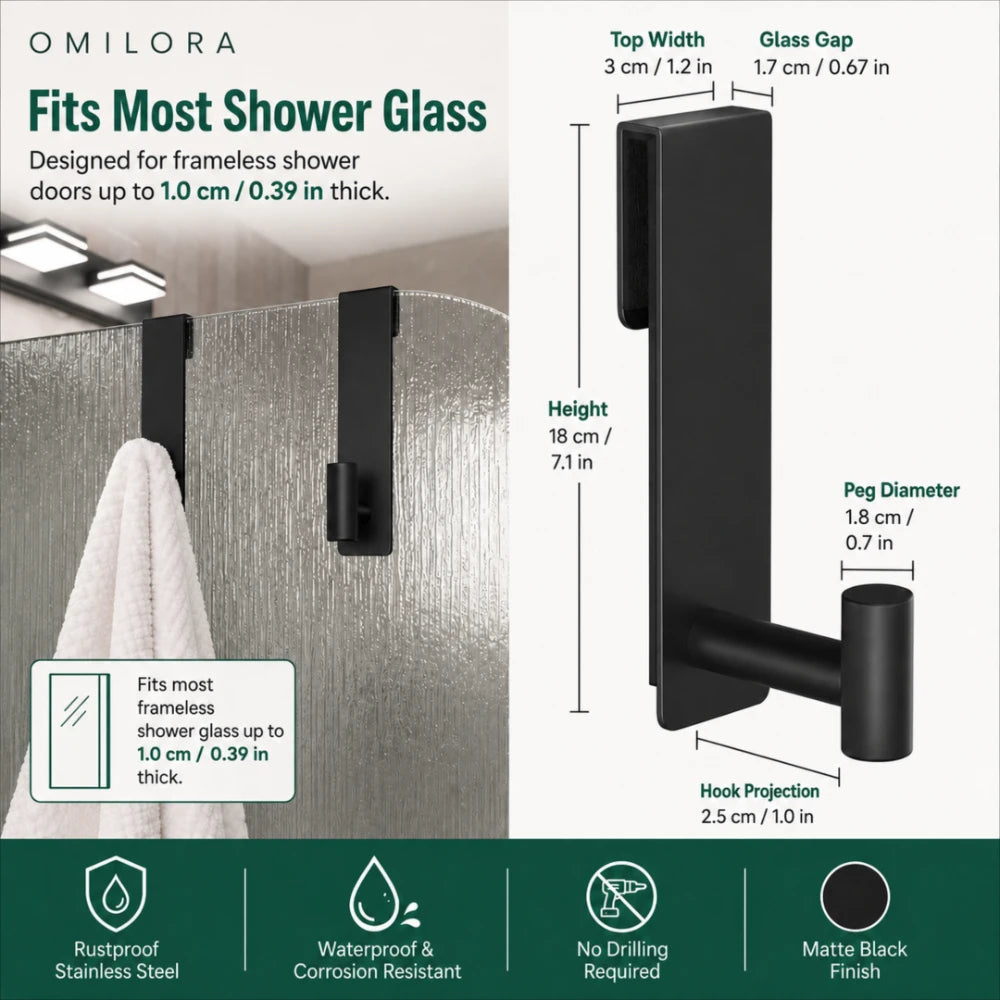 Glassline Shower Door Hook