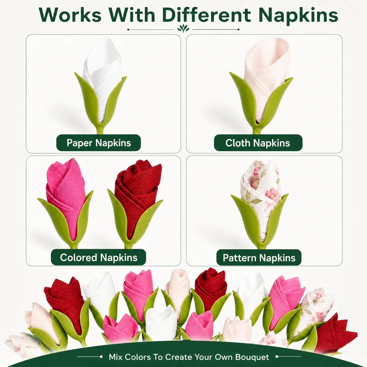 Rosalie Flower Napkin Holders