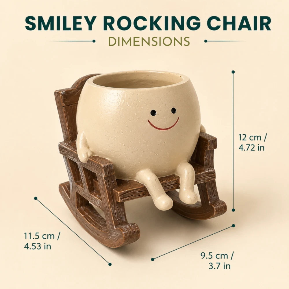 Smiley Rocking Chair Planter