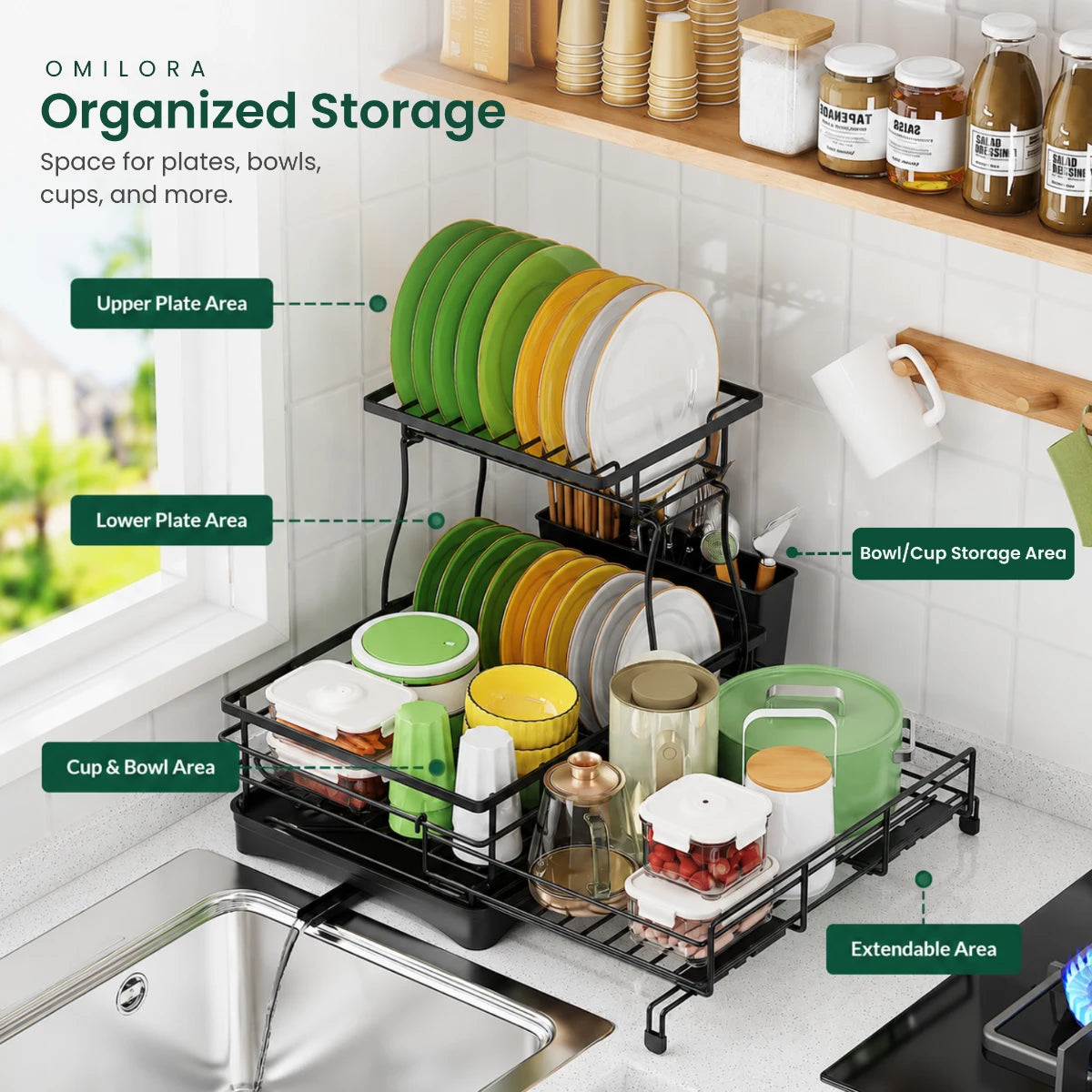 Tavola Expandable Dish Drying Rack