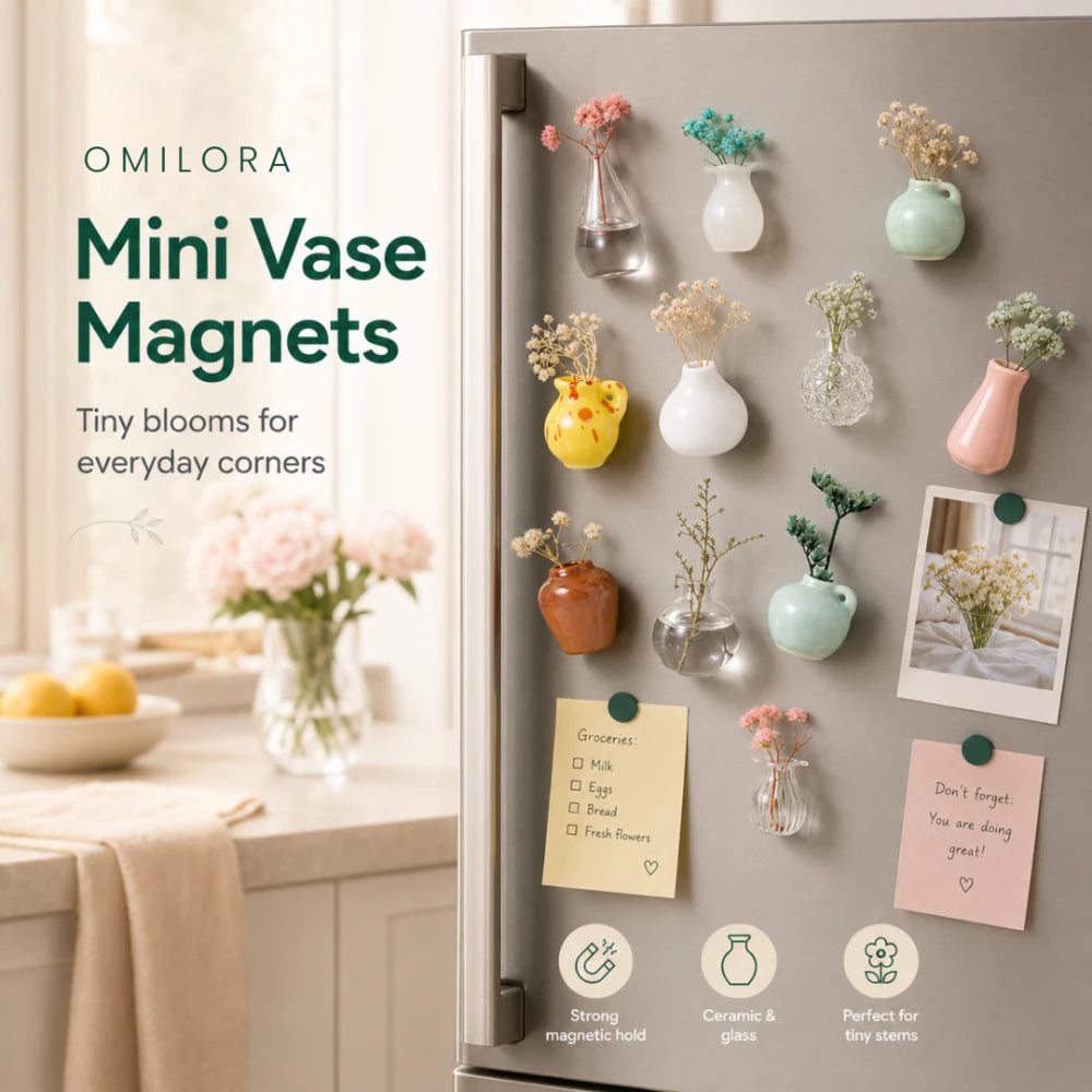 Florette Mini Vase Ceramic Magnets - Limited Time Offer