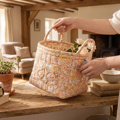 Quilted Bloom Basket
