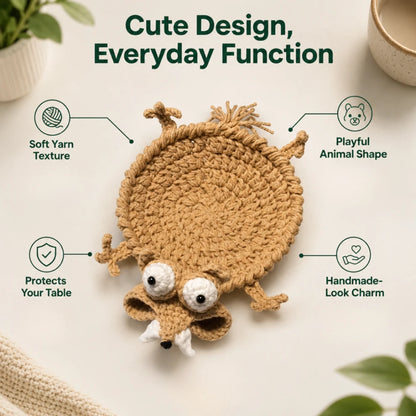 Handmade Animal Crochet Coasters - Limited Time Offer