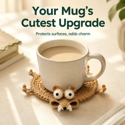Handmade Animal Crochet Coasters - Limited Time Offer