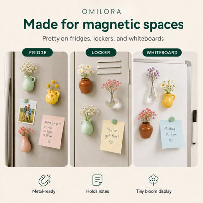Florette Mini Vase Ceramic Magnets - Limited Time Offer