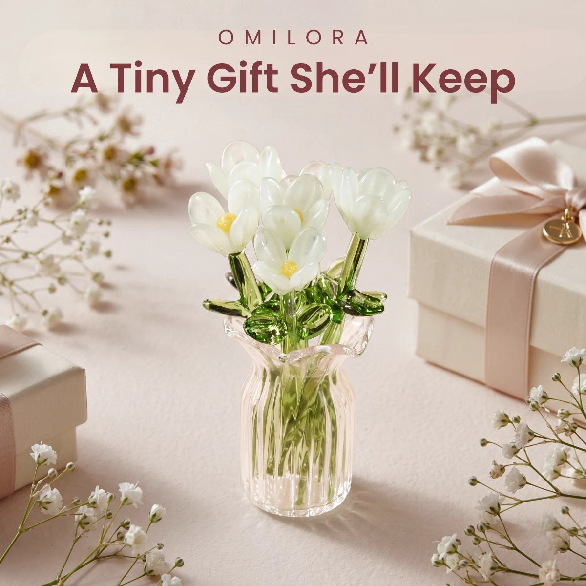 Florette Glass Bouquet