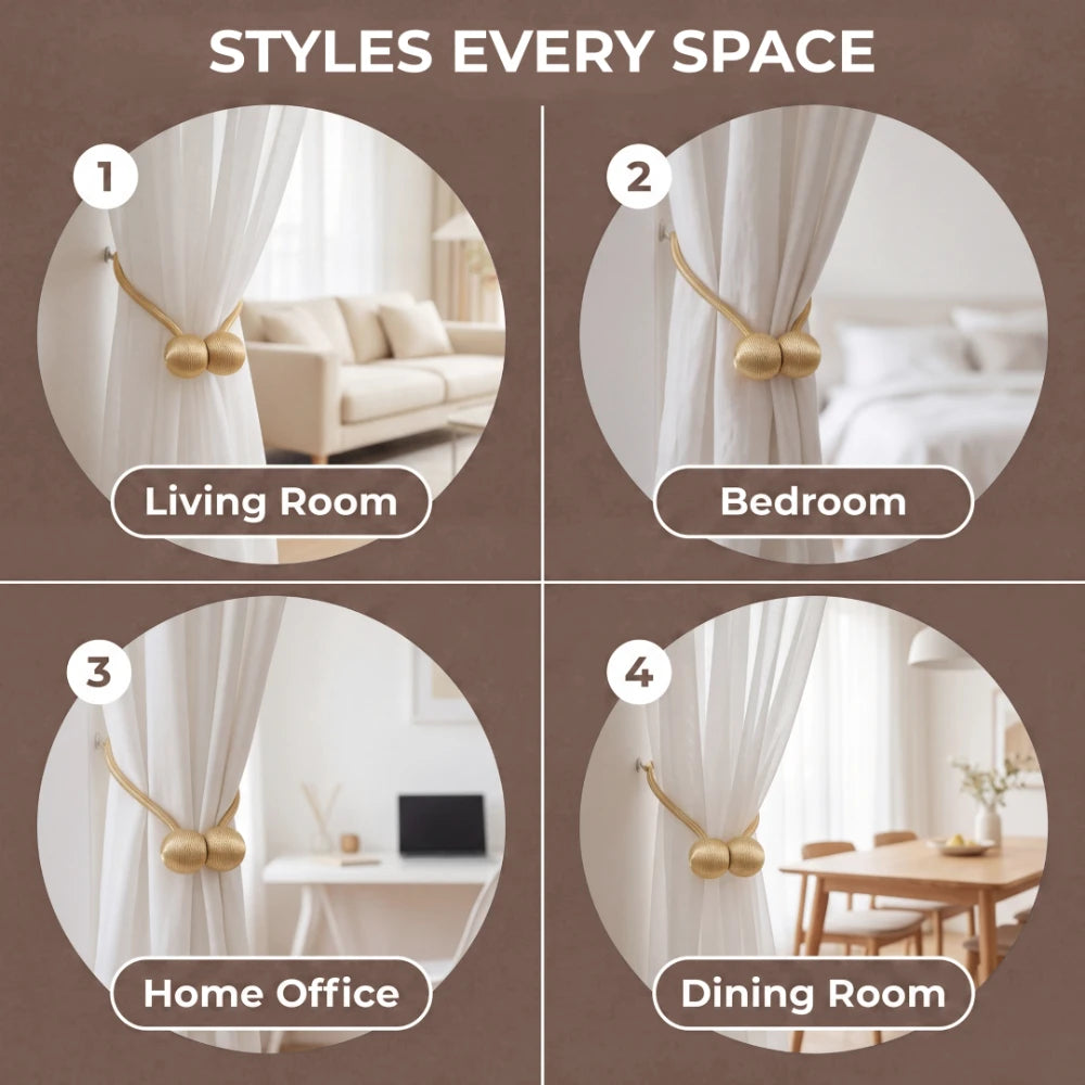 Corette Woven Magnetic Tiebacks