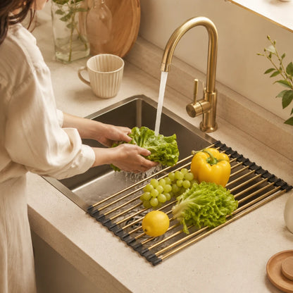 Liora Gold Dish Drain Rack