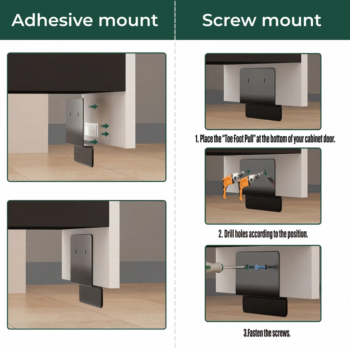 KickSlide Adhesive Cabinet Foot Pull - Limited Time Offer