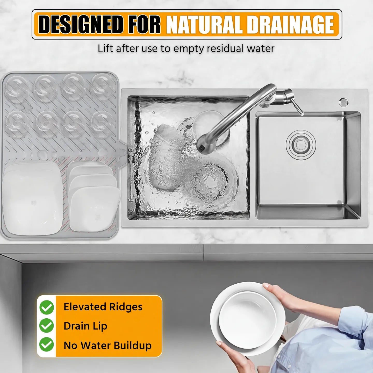 SelfDrain Silicone Mat