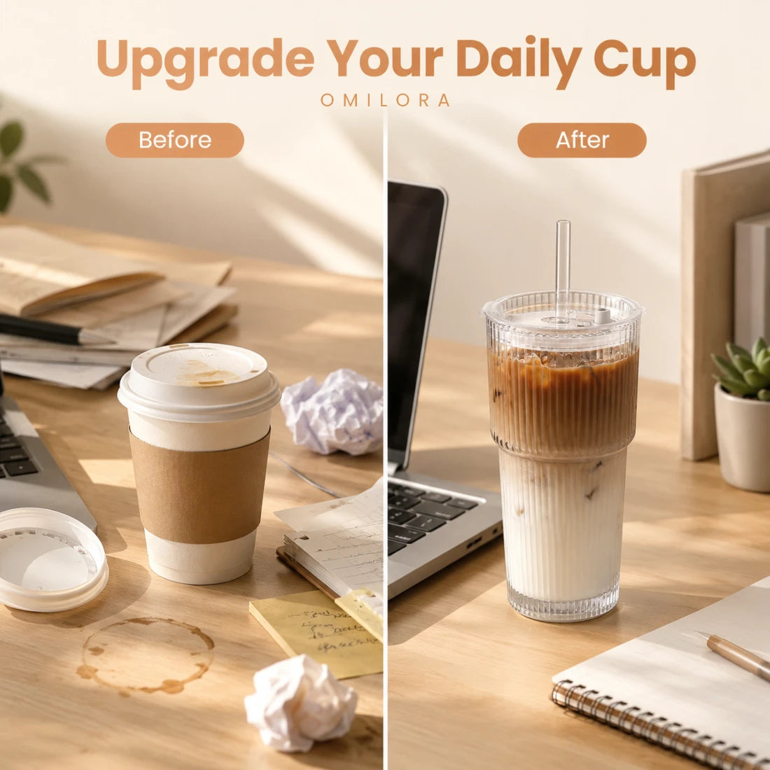 Vela Straw Coffee Cup