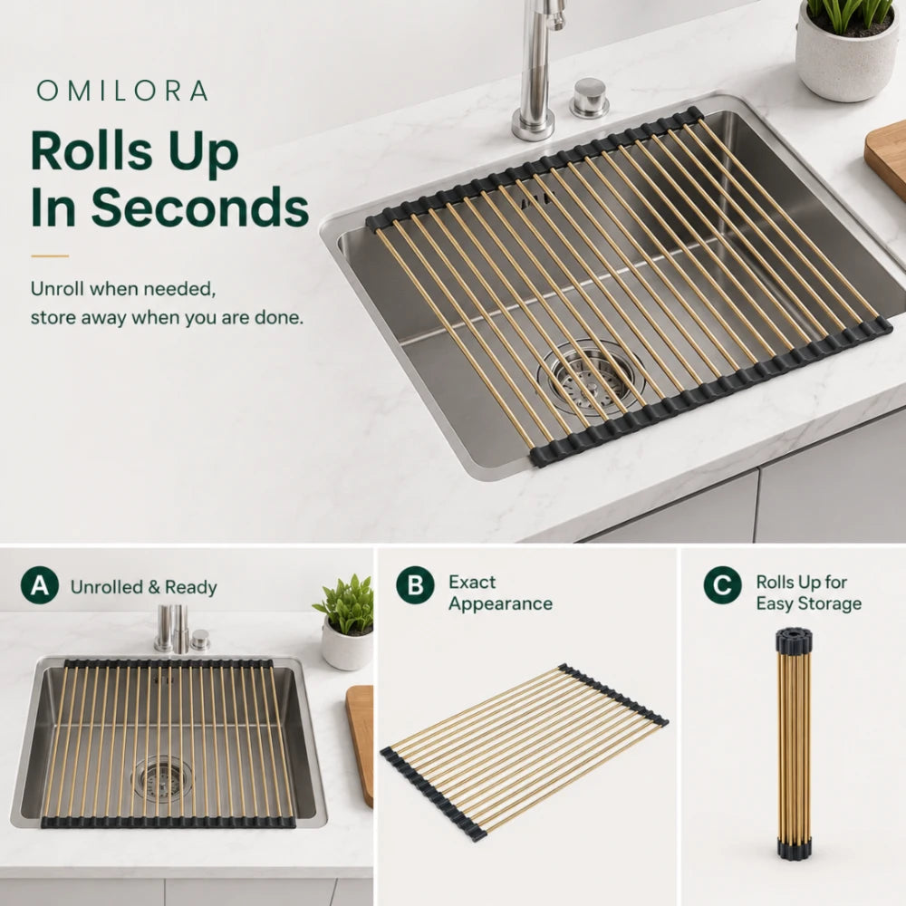 Liora Gold Dish Drain Rack
