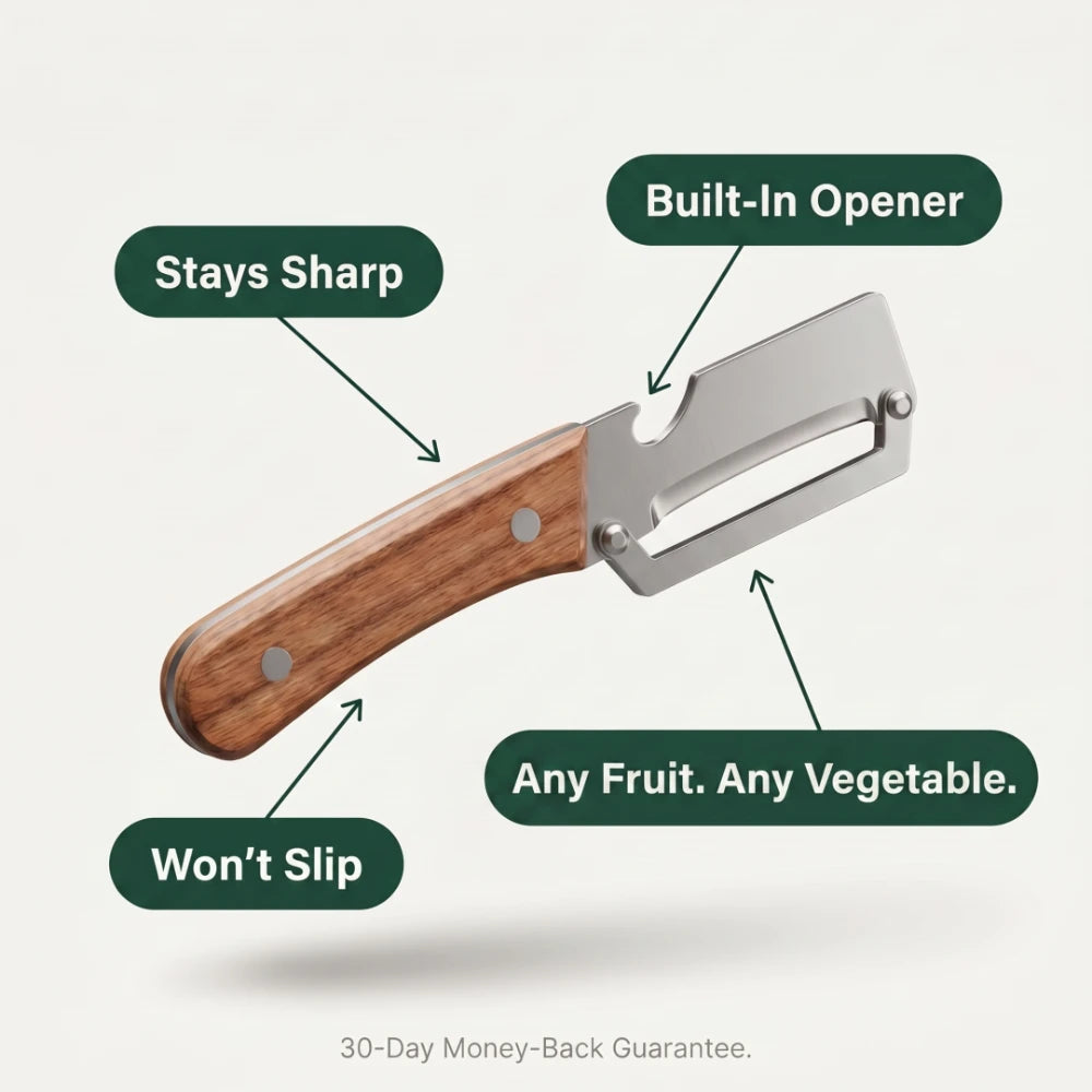 SliceWood Stainless Steel Peeler - Limited Time Offer