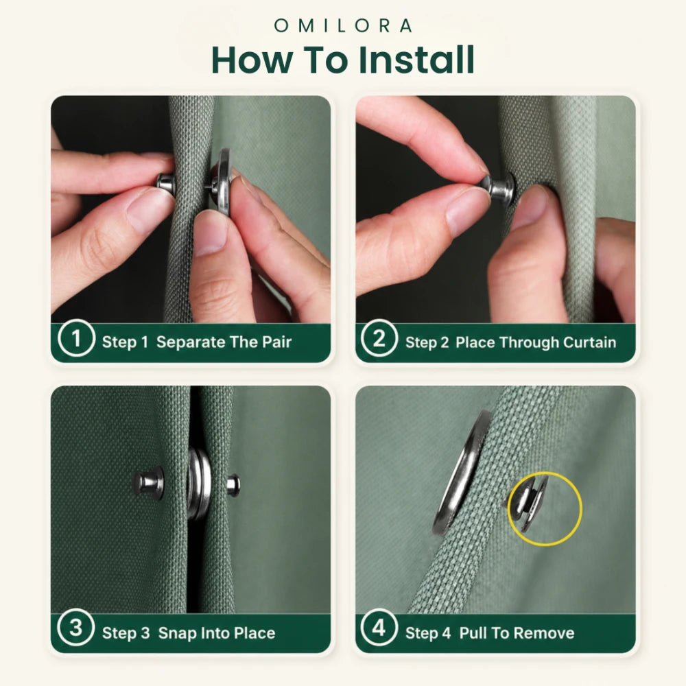 Noirhold Magnetic Curtain Buttons