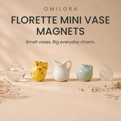 Florette Mini Vase Ceramic Magnets - Limited Time Offer