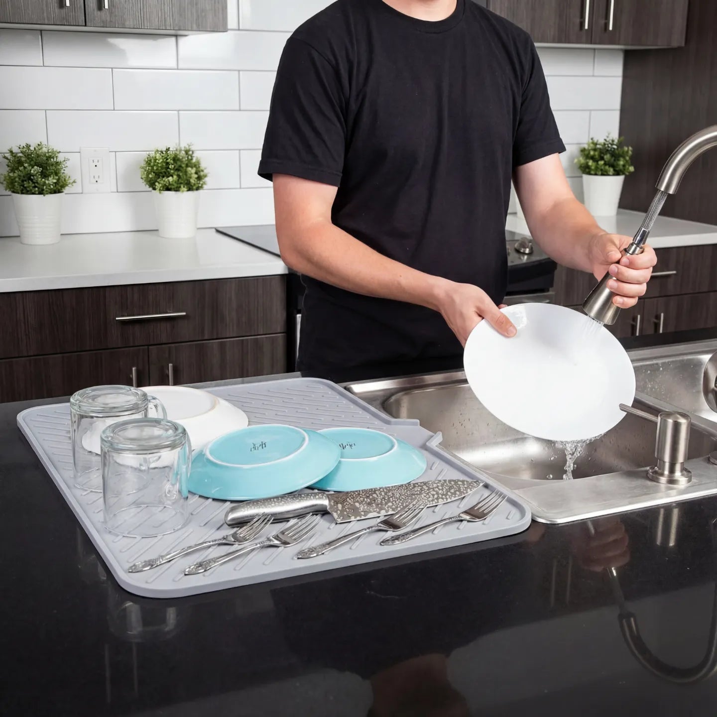 SelfDrain Silicone Mat