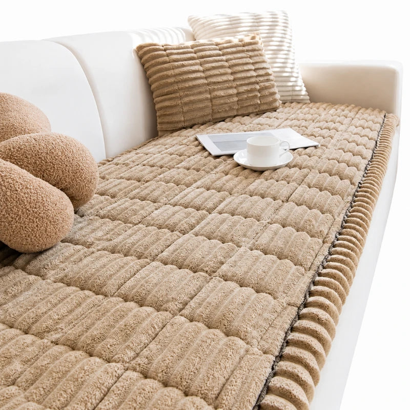 Plush Non-Slip Sofa Cover