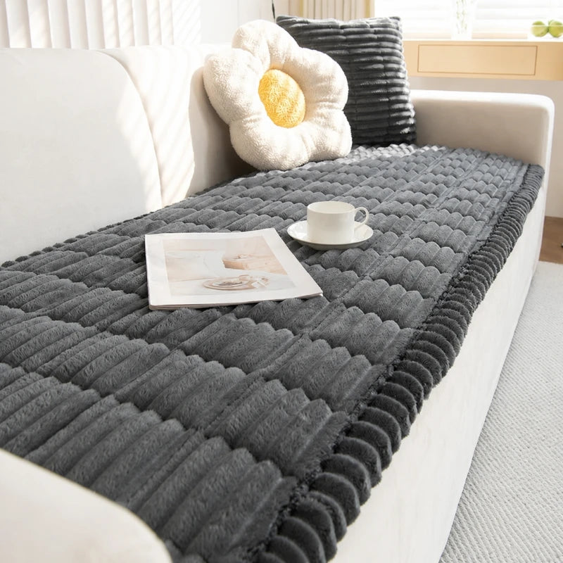 Plush Non-Slip Sofa Cover