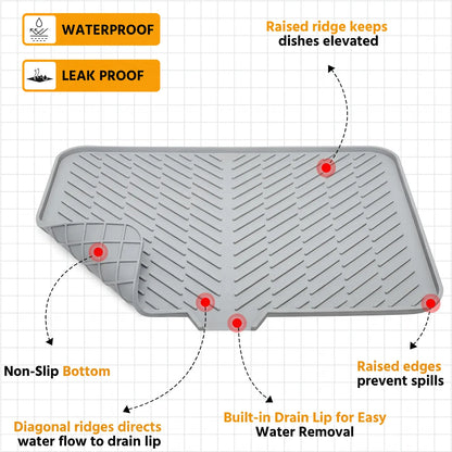 SelfDrain Silicone Mat