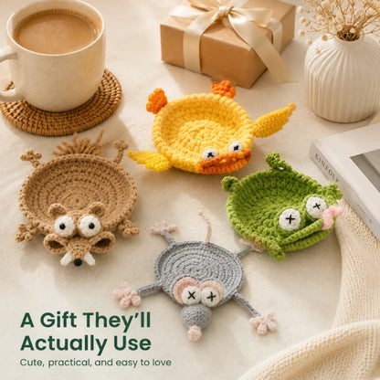 Handmade Animal Crochet Coasters - Limited Time Offer