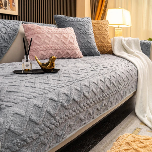 Plush Non-Slip Sofa Cover