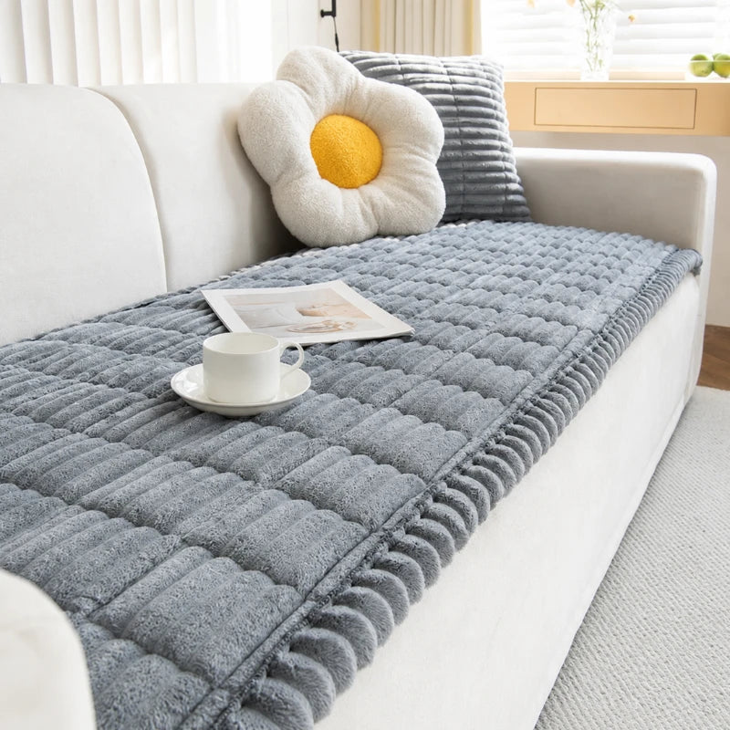 Plush Non-Slip Sofa Cover