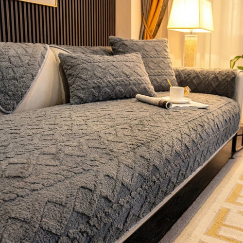 Plush Non-Slip Sofa Cover