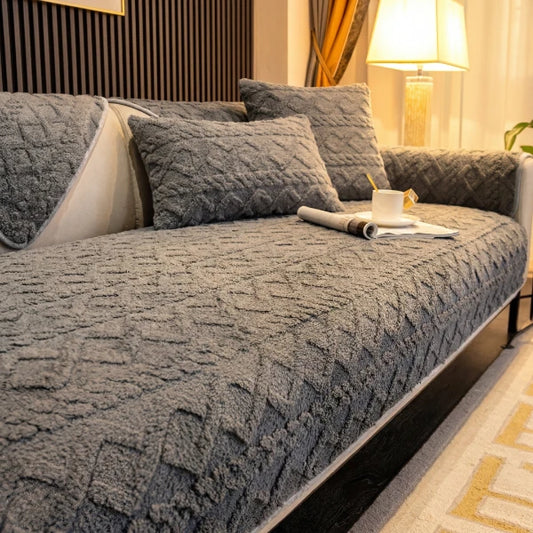 Plush Non-Slip Sofa Cover