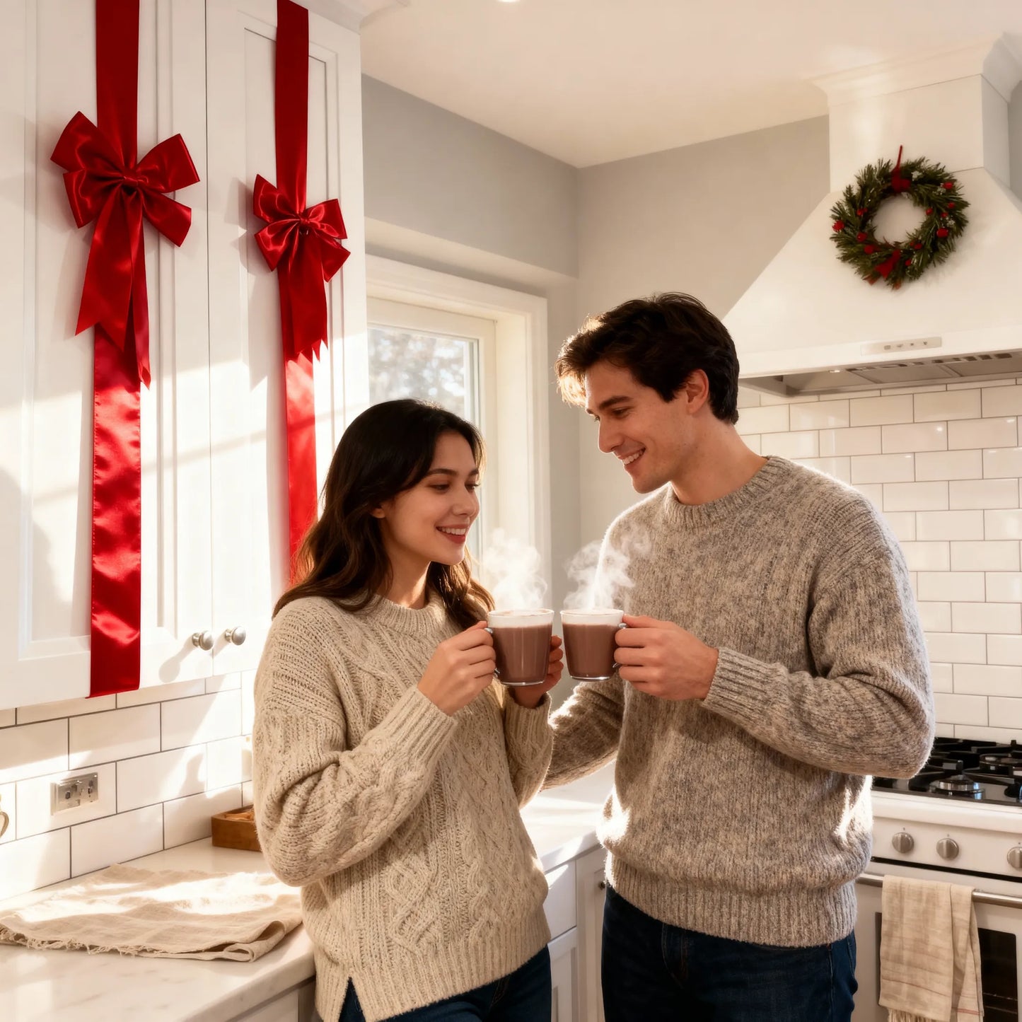 Holiday Cabinet Bows