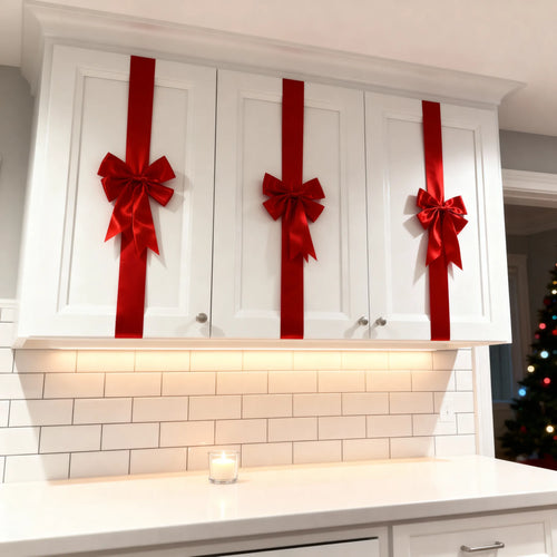 Holiday Cabinet Bows