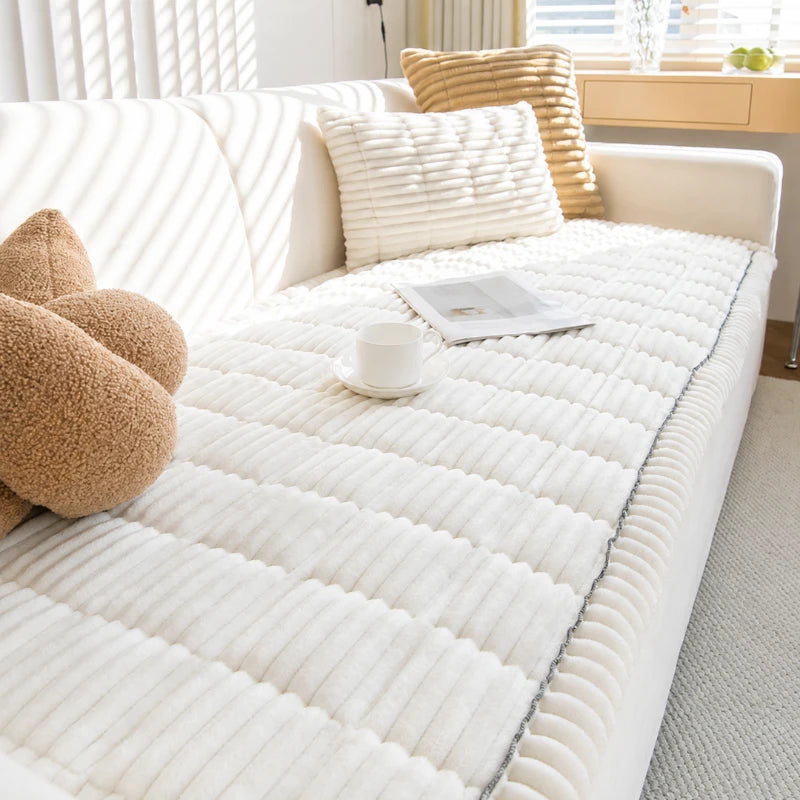Plush Non-Slip Sofa Cover